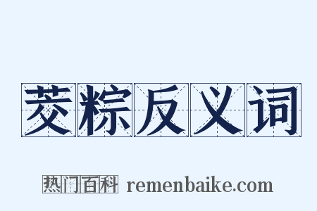茭粽反义词是什么意思的图片
